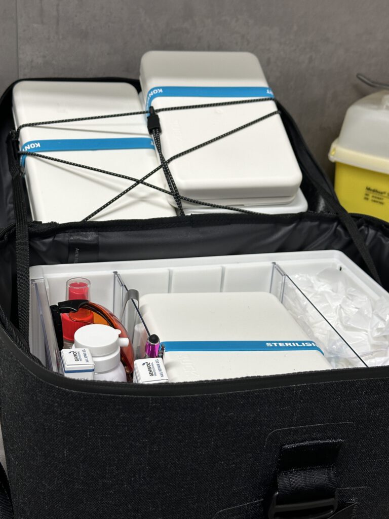 Ausstattung Fußpflege für Hausbesuche Koffer klein